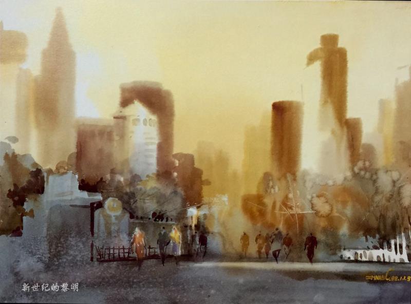 《新世纪的黎明》，2000年春作于上海人民广场。.jpg