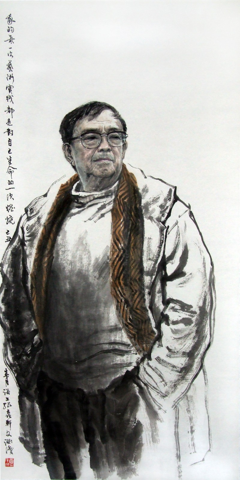 大师谢晋（2009年）136x68cm.jpg